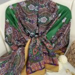 Etnik Desen Pamuk Soft Şal 83926 - Camel