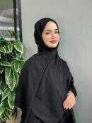Guess Desenli İpek Kaşmir Çift Taraflı Şal - Siyah
