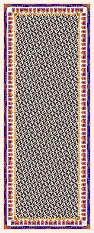 Fendi Monogram Pamuk Soft Şal 64302 – Ekru-Saks
