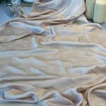 Vakko Desen Twill İpek Şal- CAMEL