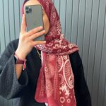ETNİK DESEN PAMUK ŞAL-989744-BORDO