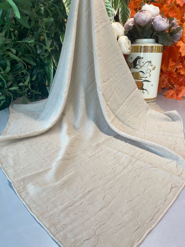 Organic Scarfs Pamuk Kraş Cazz Şal Modeli – AÇIK KARAMEL