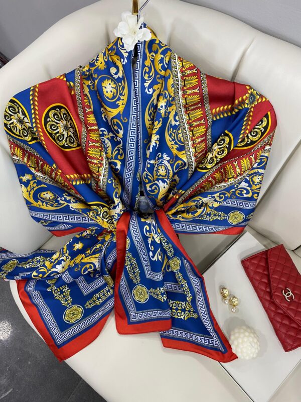 VERSACE VUAL İPEK ŞAL- 344456- KIRMIZI