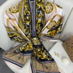 VERSACE VUAL İPEK ŞAL- 344456- AÇIK PUDRA