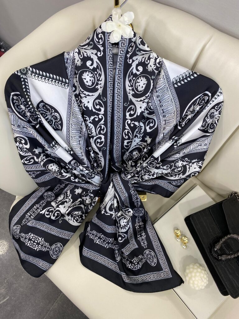 VERSACE VUAL İPEK ŞAL- 344456- SİYAH