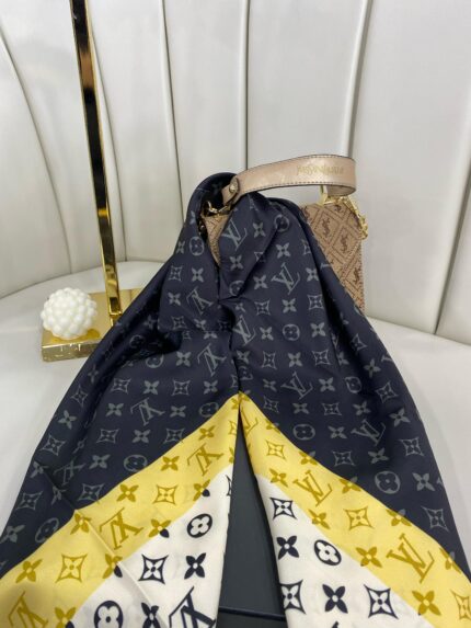 LV TWİLL EŞARP 5563 - Siyah Bej