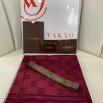VAKKO ÇİFT TARAFLI KAŞMİR İPEK EŞARP 7859- BORDO