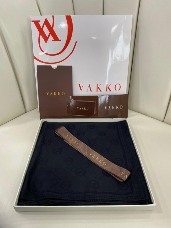 VAKKO ÇİFT TARAFLI KAŞMİR İPEK EŞARP 7859- SİYAH