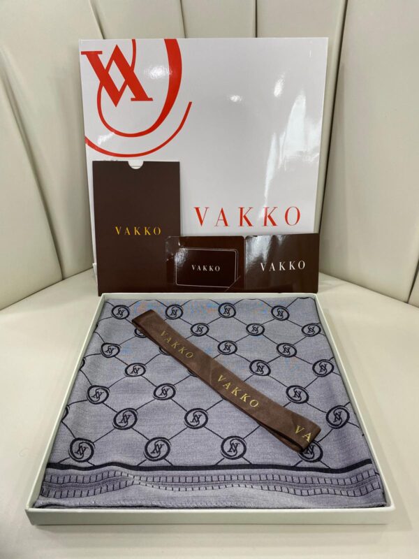 VAKKO ÇİFT TARAFLI KAŞMİR İPEK EŞARP 7859- GRİ