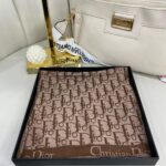 DİOR ÇİFT TARAFLI KAŞMİR İPEK EŞARP 7859-ÇİKOLATA