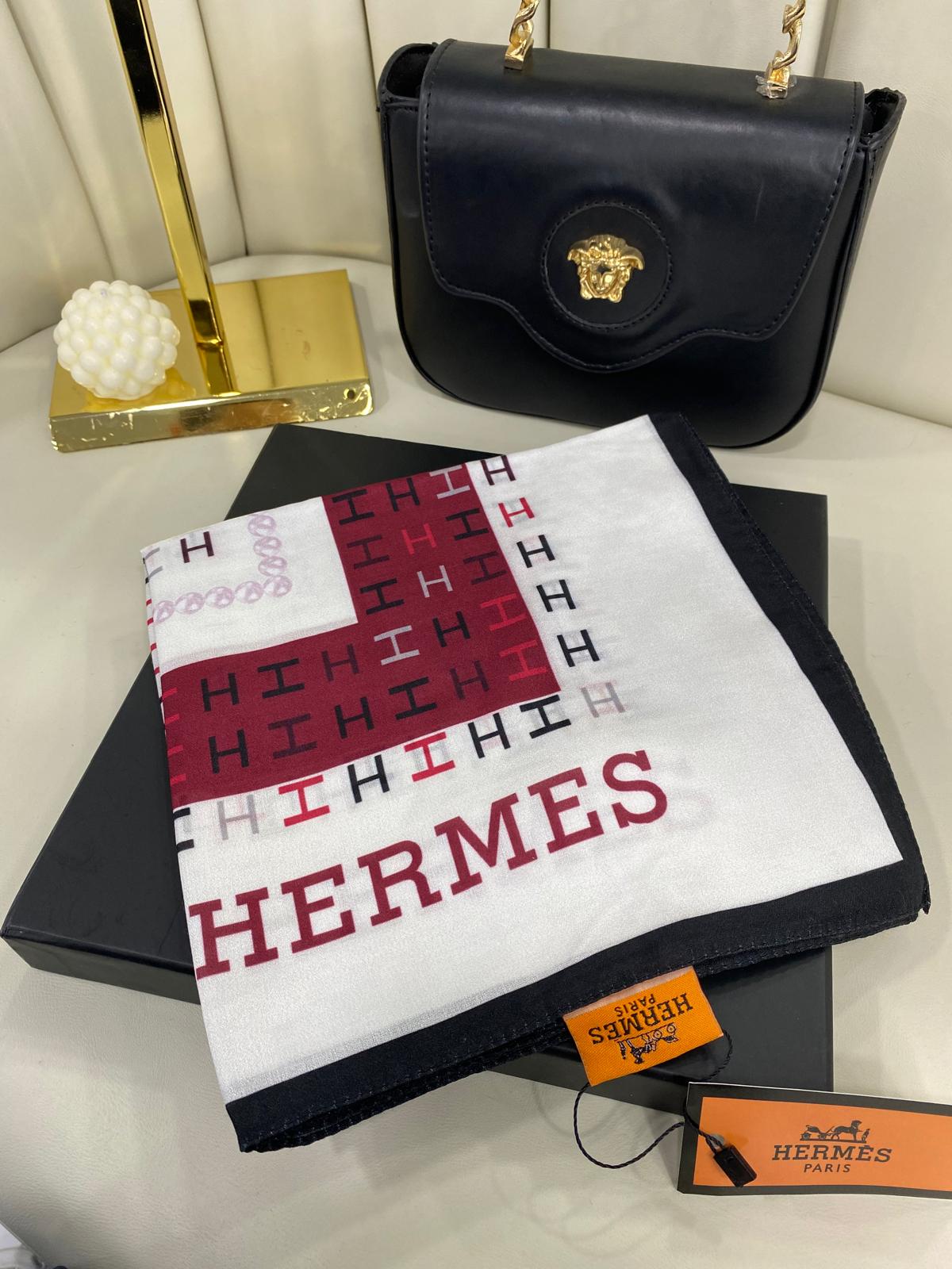 Hermes İpek Eşarp - Beyaz