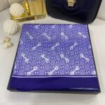 Gucci Desen Marka Eşarp - 62268 - Gökyüzü Mavisi