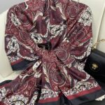 Batik Desen Vual İpek Şal -259685-Mercan Bordosu