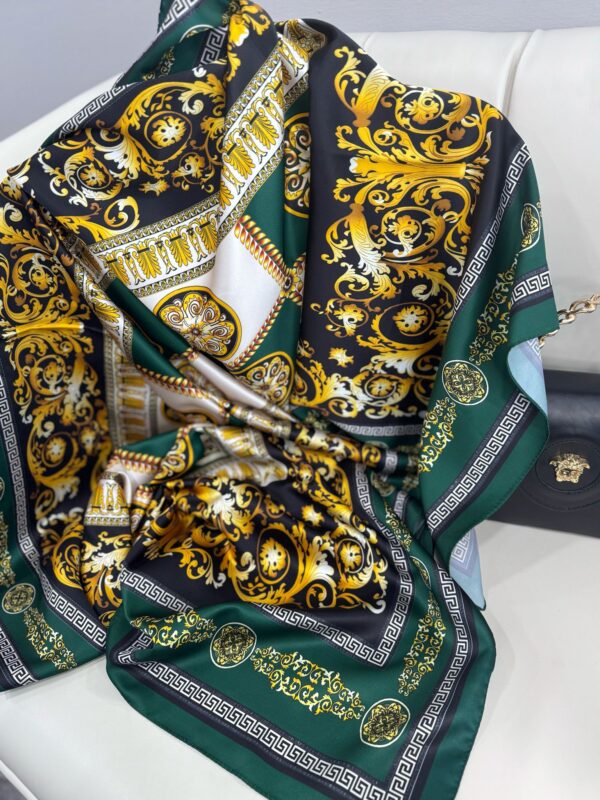 VERSACE VUAL İPEK ŞAL – 344456- Zümrüt