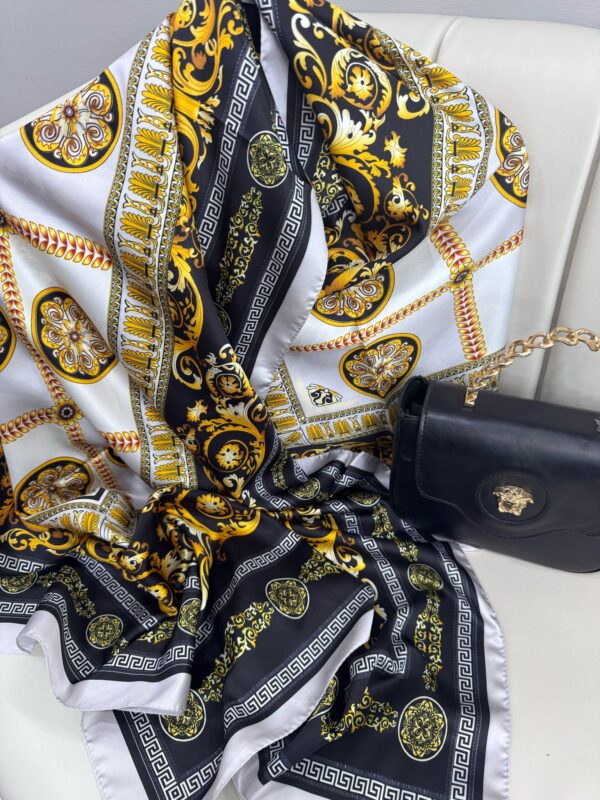 VERSACE VUAL İPEK ŞAL – 344456- Beyaz