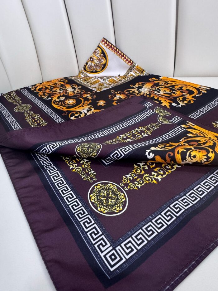 VERSACE VUAL İPEK ŞAL - 344456- Erik Moru - Görsel 2