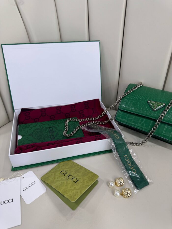 Gucci Tam Set Kutulu İthal Kaşmir İpek Şal - Bordo