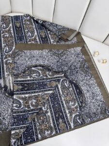 Etro Desen Pamuk İpek Şal 49733 - Camel
