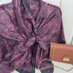 Mandala Desen Pamuk İpeksi Şal - 452366-Bordo