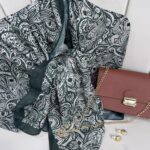 Mandala Desen Pamuk İpeksi Şal - 452366-Menton Yeşili