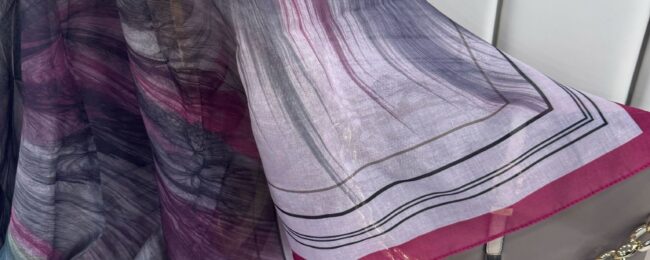 Karnaval Desen Pamuk İpeksi Eşarp- 457896- Magenta