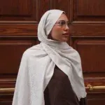 G Desen Kendinden Dokulu Desenli İtalyan Şal-10009- Beyaz