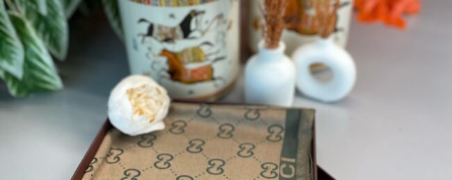 GUCCİ ÇİFT TARAFLI KAŞMİR İPEK EŞARP 7859- VİZON-HAKİ