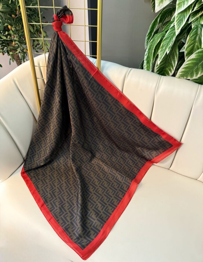 Fendi Pamuk İpek Şal 44109 - Bordo