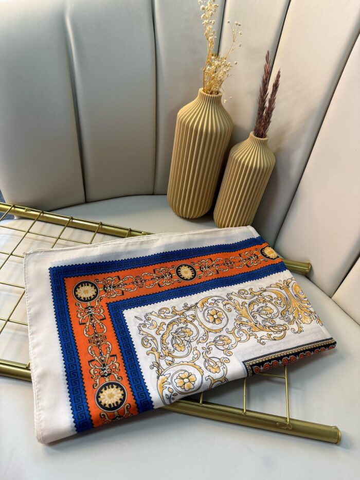 Versace Pamuk Soft Şal 61535 - Turuncu - Görsel 2