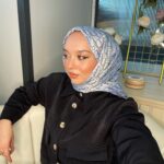 Dior Desenli İpek Kaşmir Çift Taraflı Şal 78002 - Buz Mavi