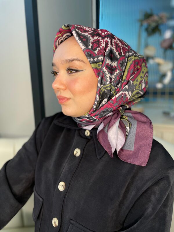 Etro Desen Pamuk Soft Eşarp 27091 – Fuşya