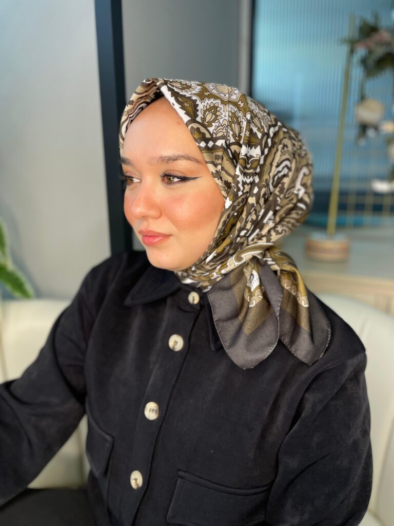 Etro Desen Pamuk Soft Eşarp 27091 - Camel