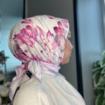 VAKKO ÇİÇEK DESEN PAMUK EŞARP – Lila