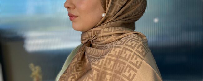 Fendi Desen İpeksi Jakar Şal-76231-  Camel