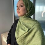 Salvatore Desen İpeksi Jakar Şal-72751 - Çimen Yeşili