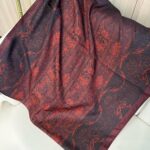 Sarmaşık Desen Pamuk İpek Şal -41200- Bordo