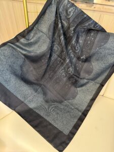 Sarmaşık Desen Pamuk İpek Şal -41200- Siyah
