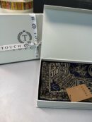 Touch İthal Etnik Desen Yün İpek Şal 34880 –Lacivert-Camel