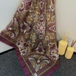 Etro Desen Pamuk Soft Eşarp 27091 - Kahve-Vişne