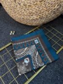 Etro Desen Pamuk Soft Eşarp 27091 - Kahve-Petrol