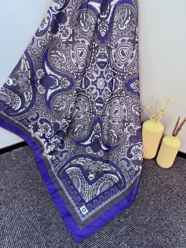 Etro Desen Pamuk Soft Eşarp 27091 – Mor