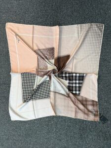Twil  Eşarp-321661-Kazayağı Desen-Somon