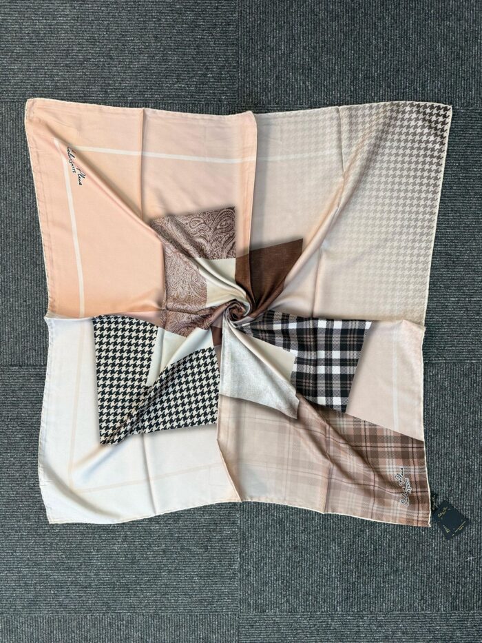 Twil  Eşarp-321661-Kazayağı Desen-Somon