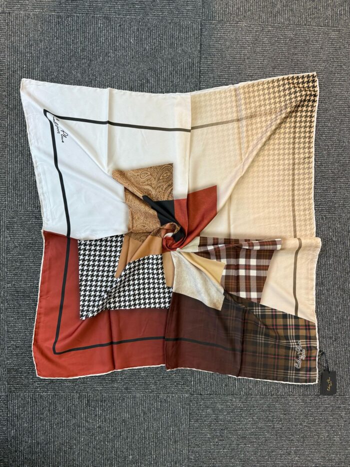 Twil  Eşarp-321661-Kazayağı Desen-Kiremit