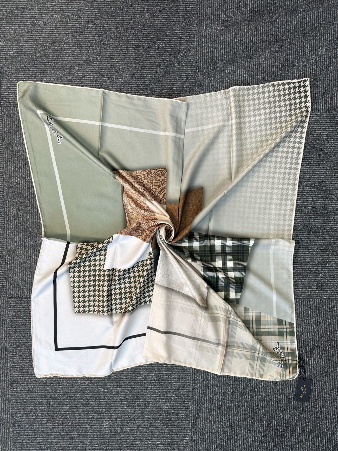 Twil  Eşarp-321661-Kazayağı Desen-Çağla