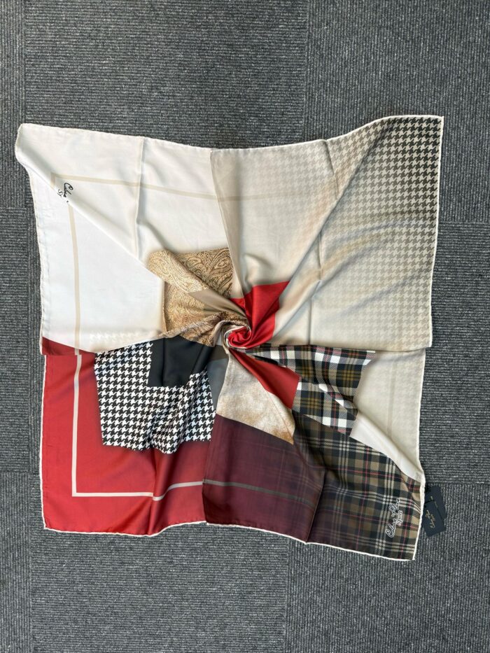 Twil  Eşarp-321661-Kazayağı Desen-Bordo