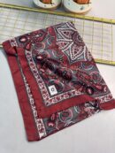 Etro Buta Desenli Pamuk Soft Şal - 377350 -Bordo-Füme