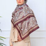 SAHRA DESEN PAMUK İPEK ŞAL-10005-KIRMIZI