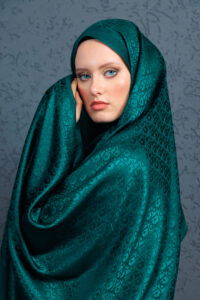 Dior  İthal Yün  İpek Şal Tam Set Kutulu Sertifikalı-Zümrüt