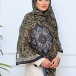 Etro Buta Desenli Pamuk Soft Şal - 377350 - Siyah Vizon